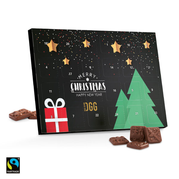 Rektangulär kalender <br><h3> gjuten Fairtrade-choklad</h3> - Bild 2